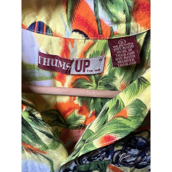 Vintage Thums Up Hawaii Shirt Men’s Small | Rayon Aloha Motorcycle Surfboard - Picture 4 of 7